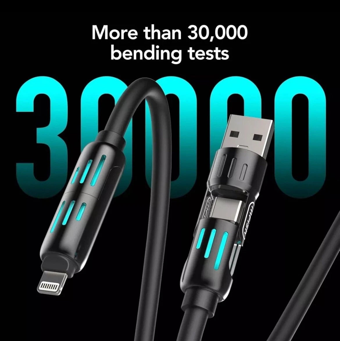 4-in-1 Multi USB Charging Cable – USB-A & Type-C